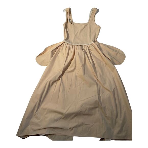 A NEW DAY Women’s Cream Midi Two pockets cotton Polyester dress Size Small - Picture 14 of 15